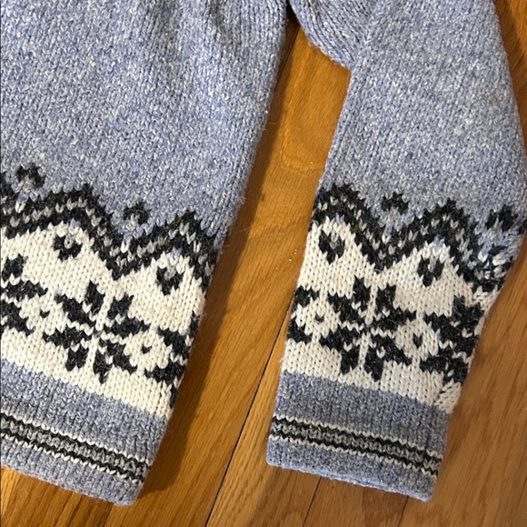 Inis Crafts Merino Wool Nordic Pattern Mock Neck Sweater - Picture 10 of 14